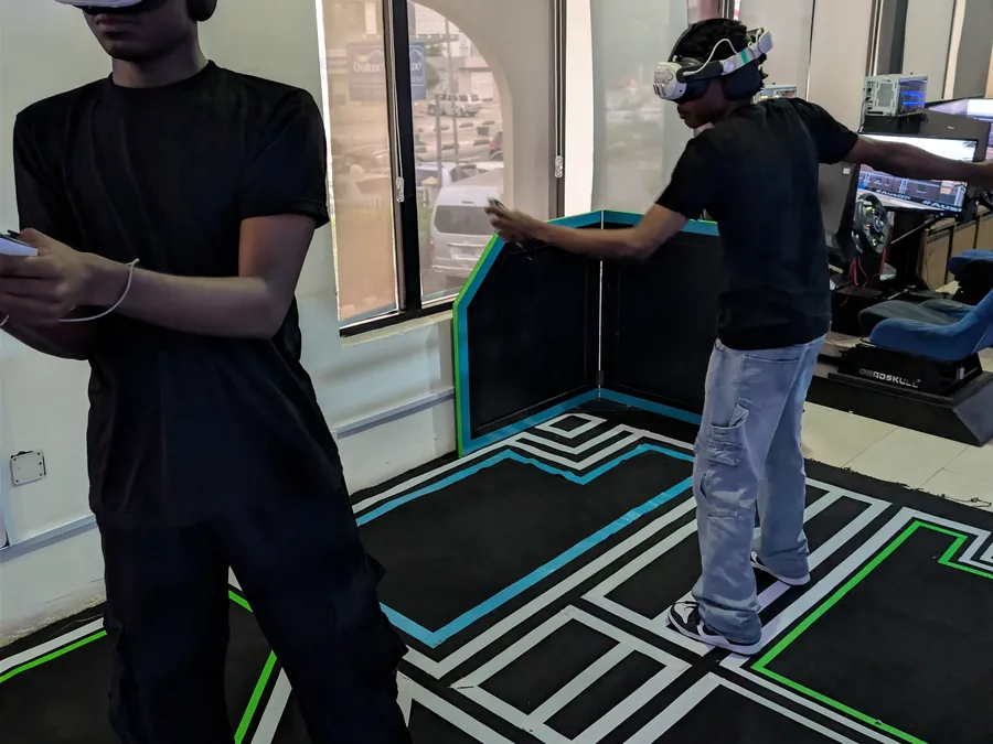 Youth VR arena session for school trips at Player One Game Cafe Lagos