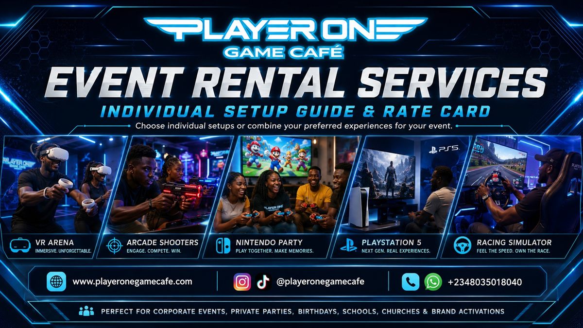Player One event rental setups for corporate events and brand activations
