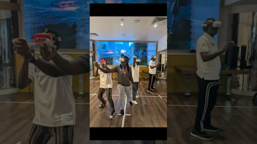 Corporate team bonding VR session at Player One Game Cafe Lagos