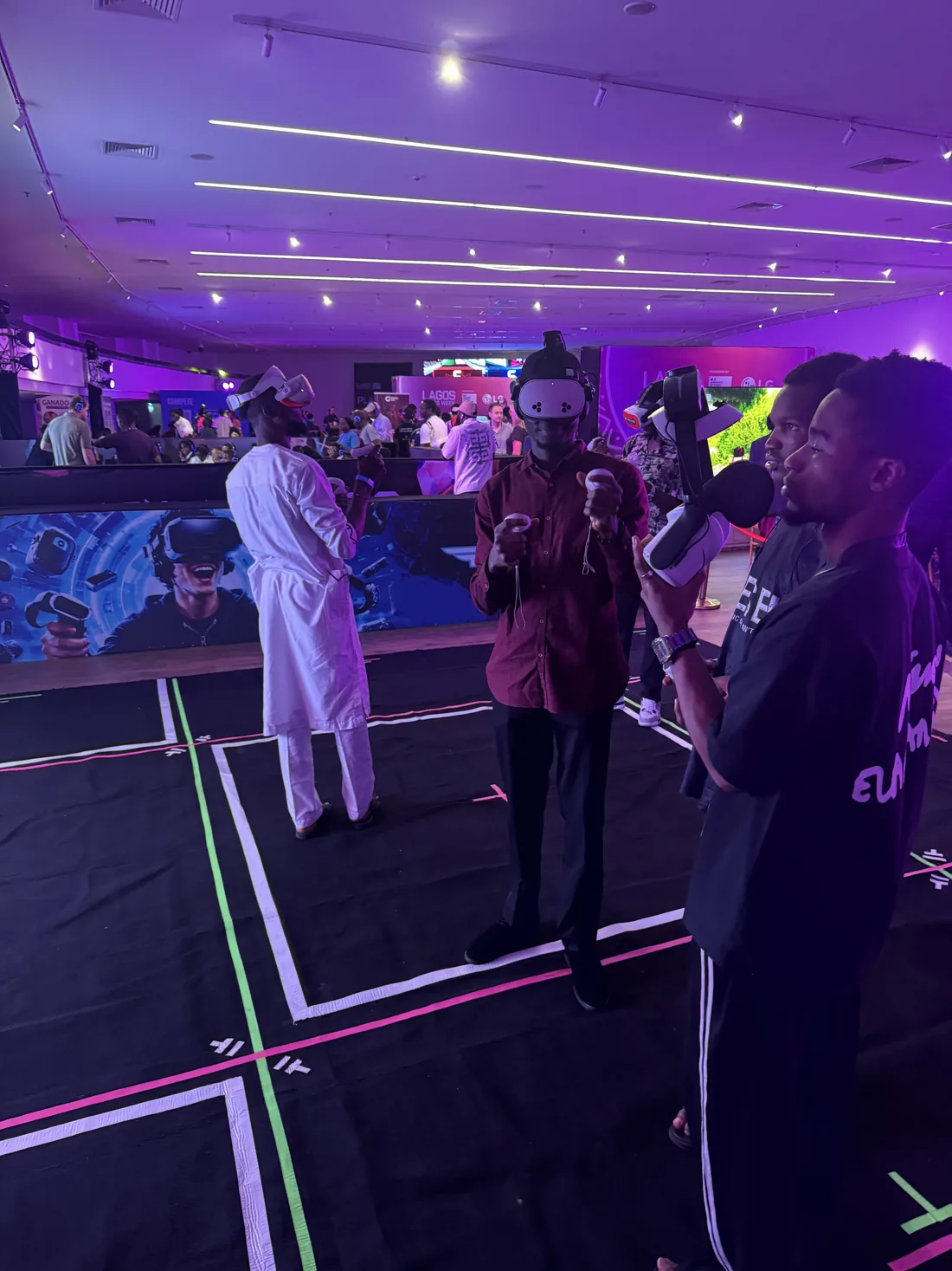Player One staff-supported VR event experience in Lagos